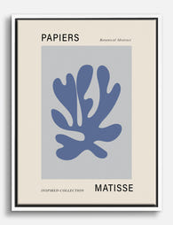 Matisse Blue Organic Form Canvas Print White