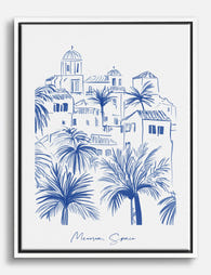 Mediterranean Charm Canvas Print White