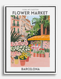 Barcelona Blossom Vibes Canvas Print White