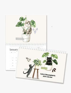 2026  Wall Art Calendar - Cats and Houseplants