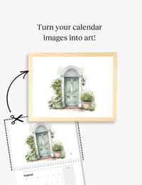 2026 Wall Art Calendar Painted Doors