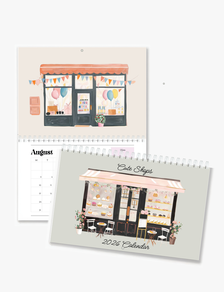 2026 Wall Art Calendar - Cute Shops