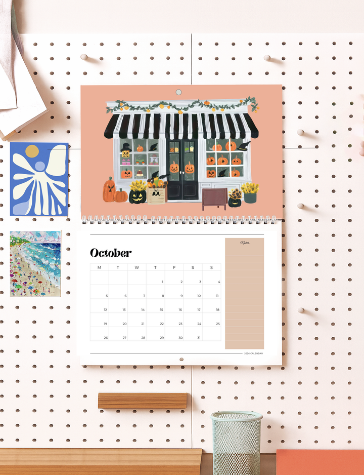 2026 Wall Art Calendar - Cute Shops