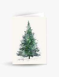 Watercolor Christmas Tree Card