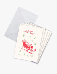 Vintage Sleigh Christmas Card