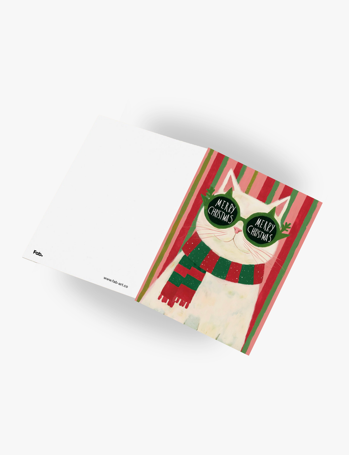Cool Cat Christmas Card