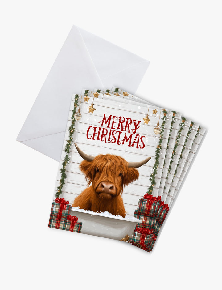 Highland Cow Christmas Card