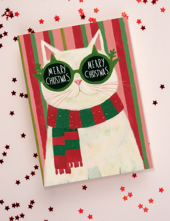 Cool Cat Christmas Card