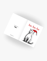 Ho, Ho, Ho Holidays Cat Card