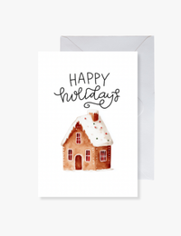 Happy Holidays Gingerbread House Card