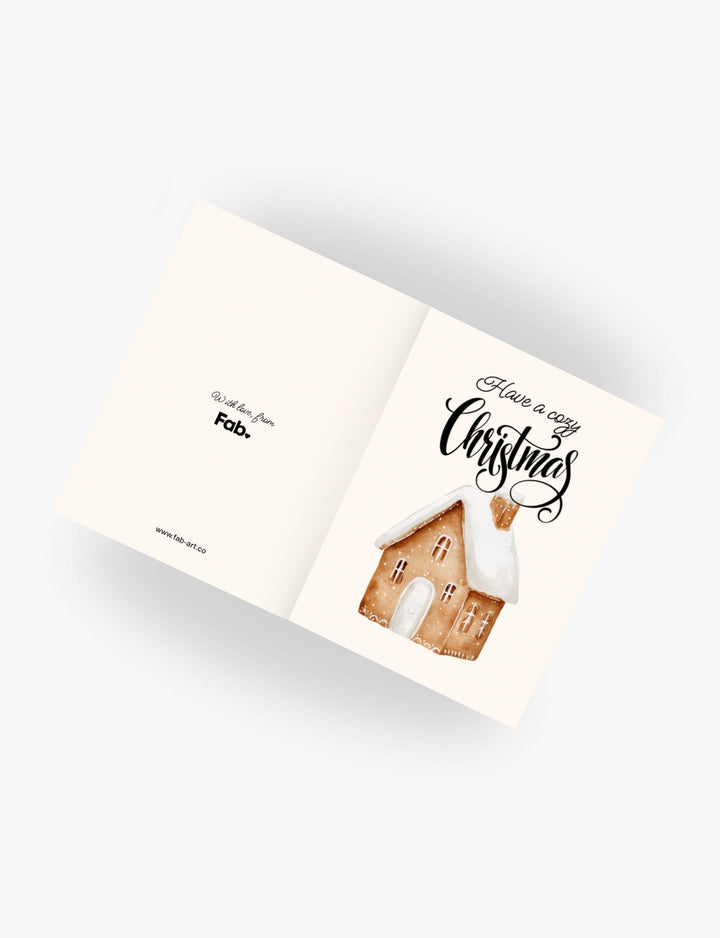 Have a Cozy Christmas, Gingerbread House Card
