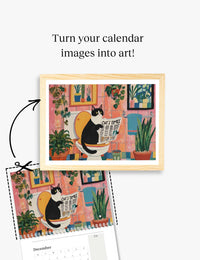 2026 Wall Art Calendar - Cats On The Loo