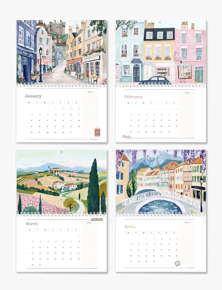 2026 Wall Art Calendar Travel Destinations