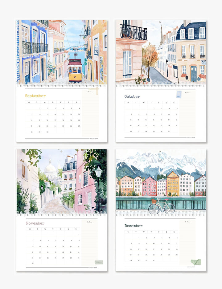 2026 Wall Art Calendar Travel Destinations