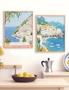 Mediterranean Views Watercolor Gallery Wall Art Print Set