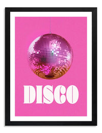 Disco Ball Pink Art Print