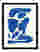 Figure Abstract Blue Art Print