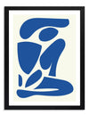 Figure Abstract Blue Art Print