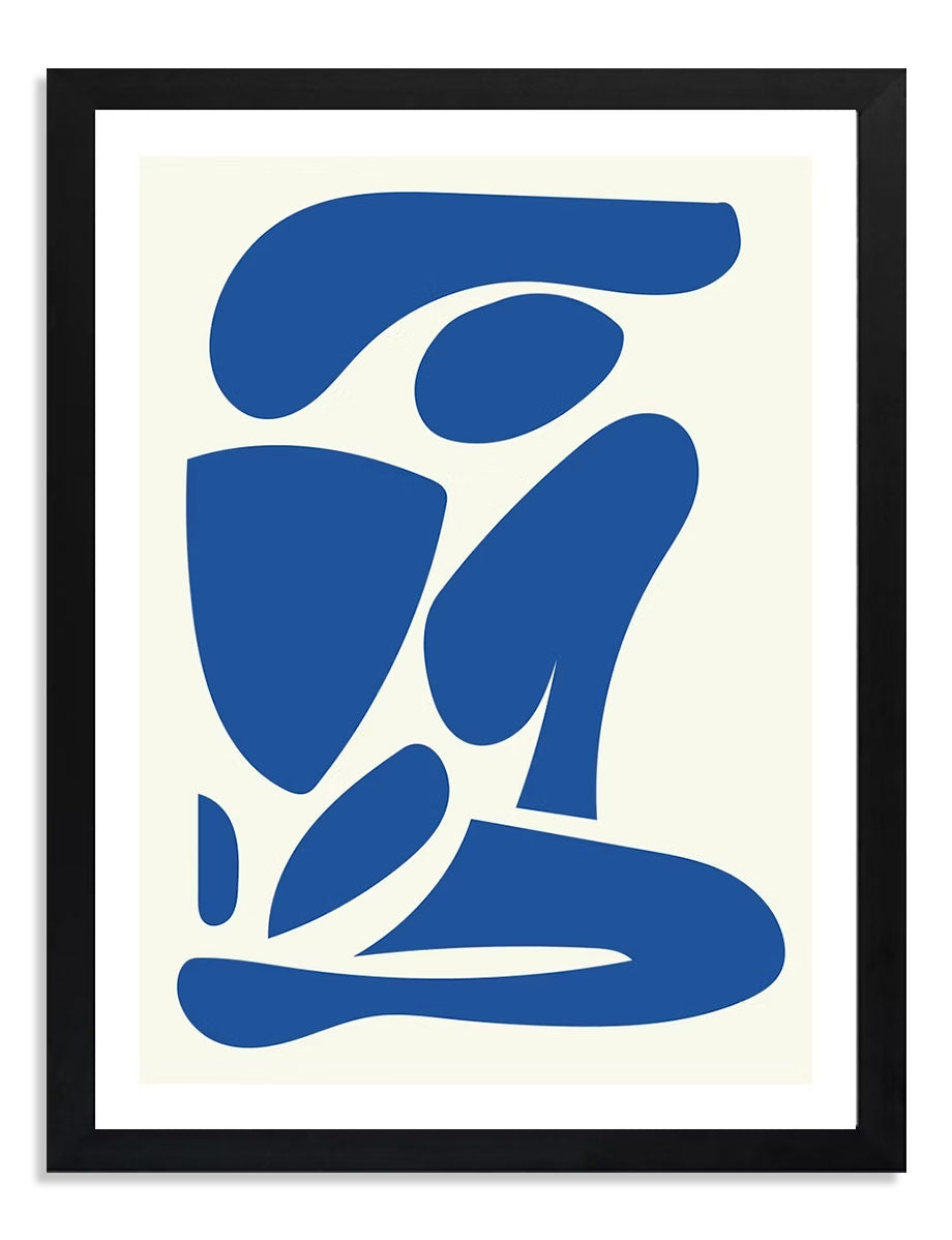 Figure Abstract Blue Art Print