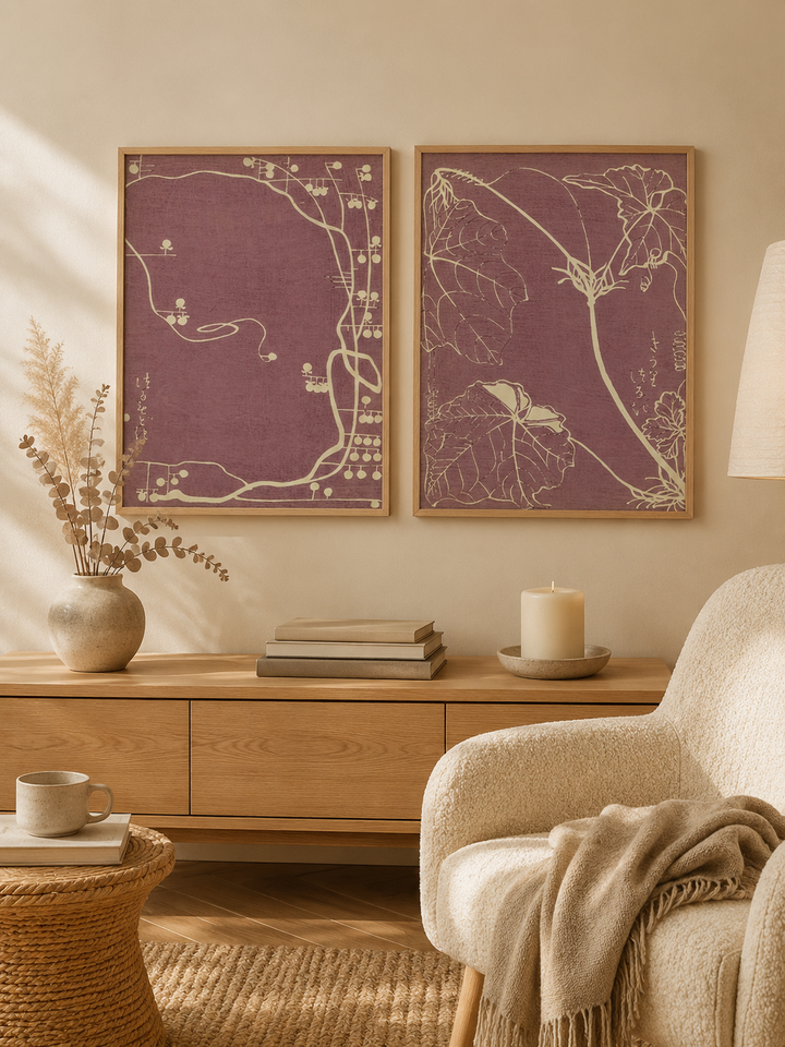 Japanese Vines Gallery Wall Art Print Set
