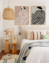 Ensemble d'impressions murales à rayures