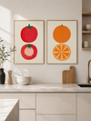 Tomato and Oranges Gallery Wall Art Print Set