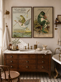 Vintage Frogs Gallery Wall Art Print Set