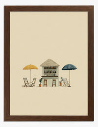 Poster zonnige strandbar