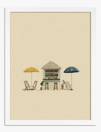 Poster zonnige strandbar