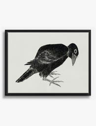 Hokusai’s Black Bird Canvas Print Black