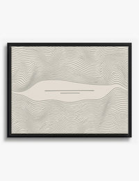 Line Wave Drift Canvas Print Black