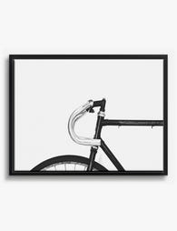 Urban Cyclist Minimal Canvas Print Black