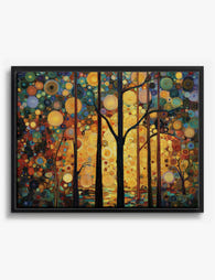 Klimt Forest Radiance Canvas Print Black
