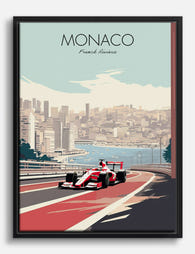 Monaco Grand Prix Vibes Canvas Print Black