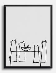 Minimalistische Line Art Leinwandbilder