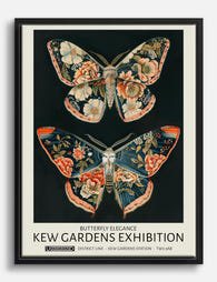 Morris Butterfly Elegance Canvas Print Black