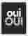 Oui Oui Minimalist Typography Canvas Print - Black