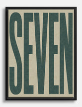 Bold Seven Typography Canvas Print Black