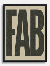 Bold Fab Typography Canvas Print Black