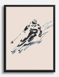 Slalom Spirit Canvas Print Black