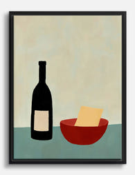 Simple Pleasures Still Life Canvas Print Black