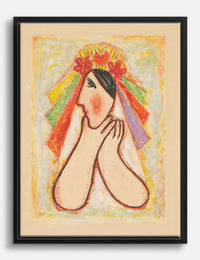 Bride by Mikulas Galanda Canvas Print Black
