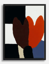 Bold Tulip Embrace Canvas Print Black