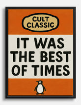 Best of Times Quote Canvas Print Black