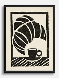 Bold Morning Ritual Canvas Print Black