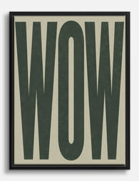 Bold Wow Typography Canvas Print Black