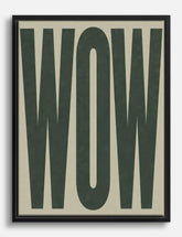 Bold Wow Typography Canvas Print Black