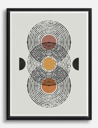 Radiant Circles Canvas Print Black
