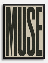 Bold Muse Typography Canvas Print Black