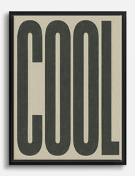 Bold & Cool Typography Canvas Print Black